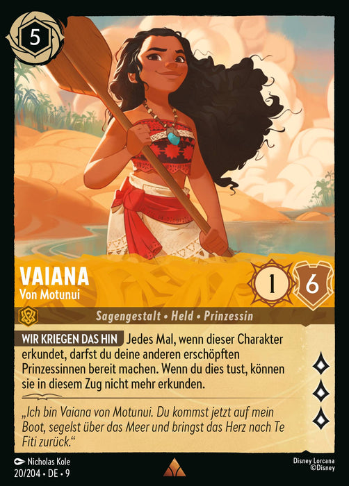 Vaiana - Von Motunui 9FAB-020 Rare Deutsch