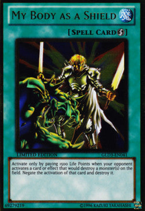 My Body as a Shield GLD3-EN041 Gold Rare Englisch