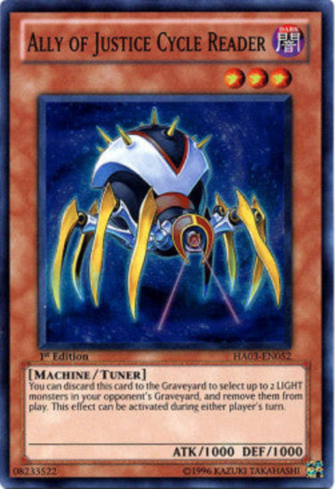 Ally of Justice Cycle Reader HA03-EN052 Super Rare Englisch