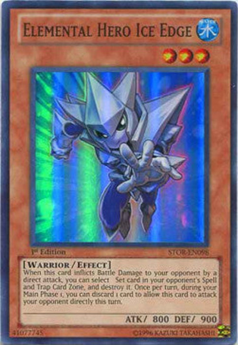 Elemental HERO Ice Edge STOR-EN098 Super Rare Englisch