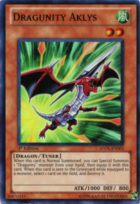 Dragunity Aklys SDDL-EN003 Super Rare Englisch