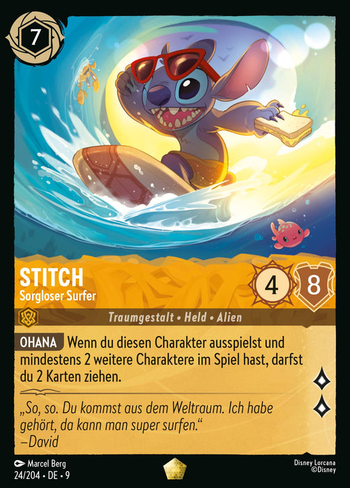 Stitch - Sorgloser Surfer 9FAB-024 Legendary Deutsch