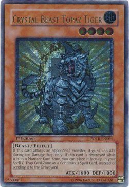 Crystal Beast Topaz Tiger (V.2) FOTB-EN004 Ultimate Rare Englisch