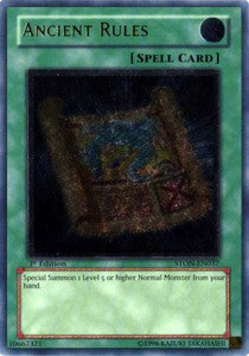 Ancient Rules (V.2) STON-EN037 Ultimate Rare Englisch