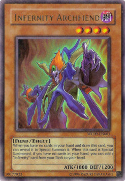Infernity Archfiend (V.1) WC09-EN001 Ultra Rare Englisch