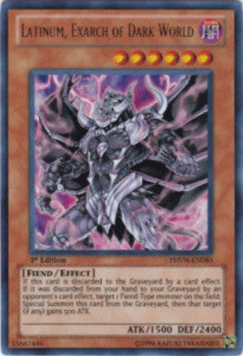 Latinum, Exarch of Dark World (V.1) PHSW-EN085 Ultra Rare Englisch