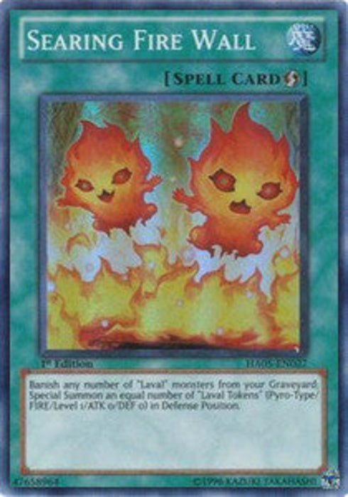 Searing Fire Wall HA05-EN027 Super Rare Englisch