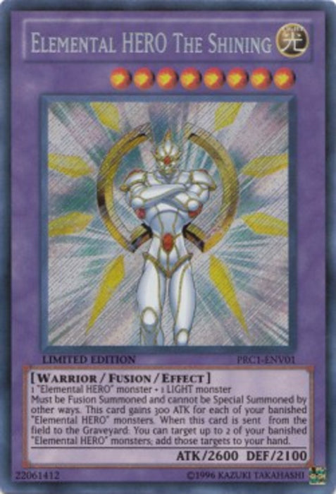 Elemental HERO The Shining PRC1-ENV01 Secret Rare Englisch