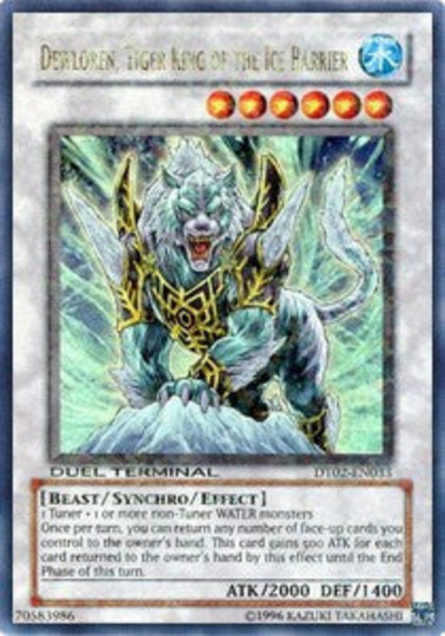 Dewloren, Tiger King of the Ice Barrier DT02-EN033 Ultra Rare Englisch