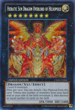 Hieratic Sun Dragon Overlord of Heliopolis CT09-EN004 Secret Rare Englisch