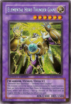 Elemental HERO Thunder Giant EHC2-EN004 Secret Rare Englisch
