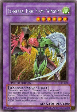 Elemental HERO Flame Wingman EHC1-EN004 Secret Rare Englisch