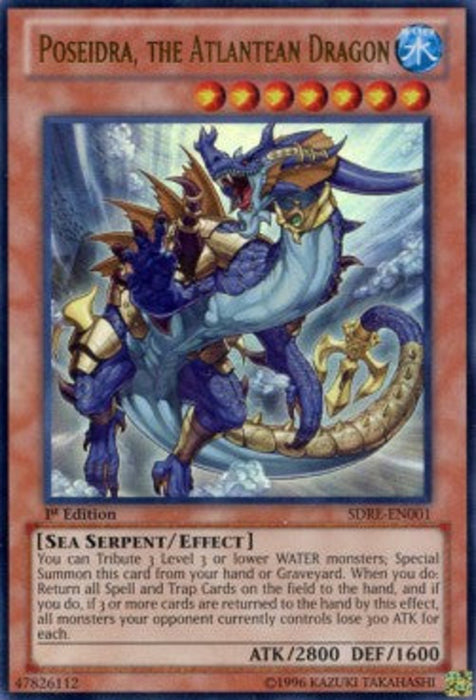 Poseidra, the Atlantean Dragon (V.1) SDRE-EN001 Ultra Rare Englisch