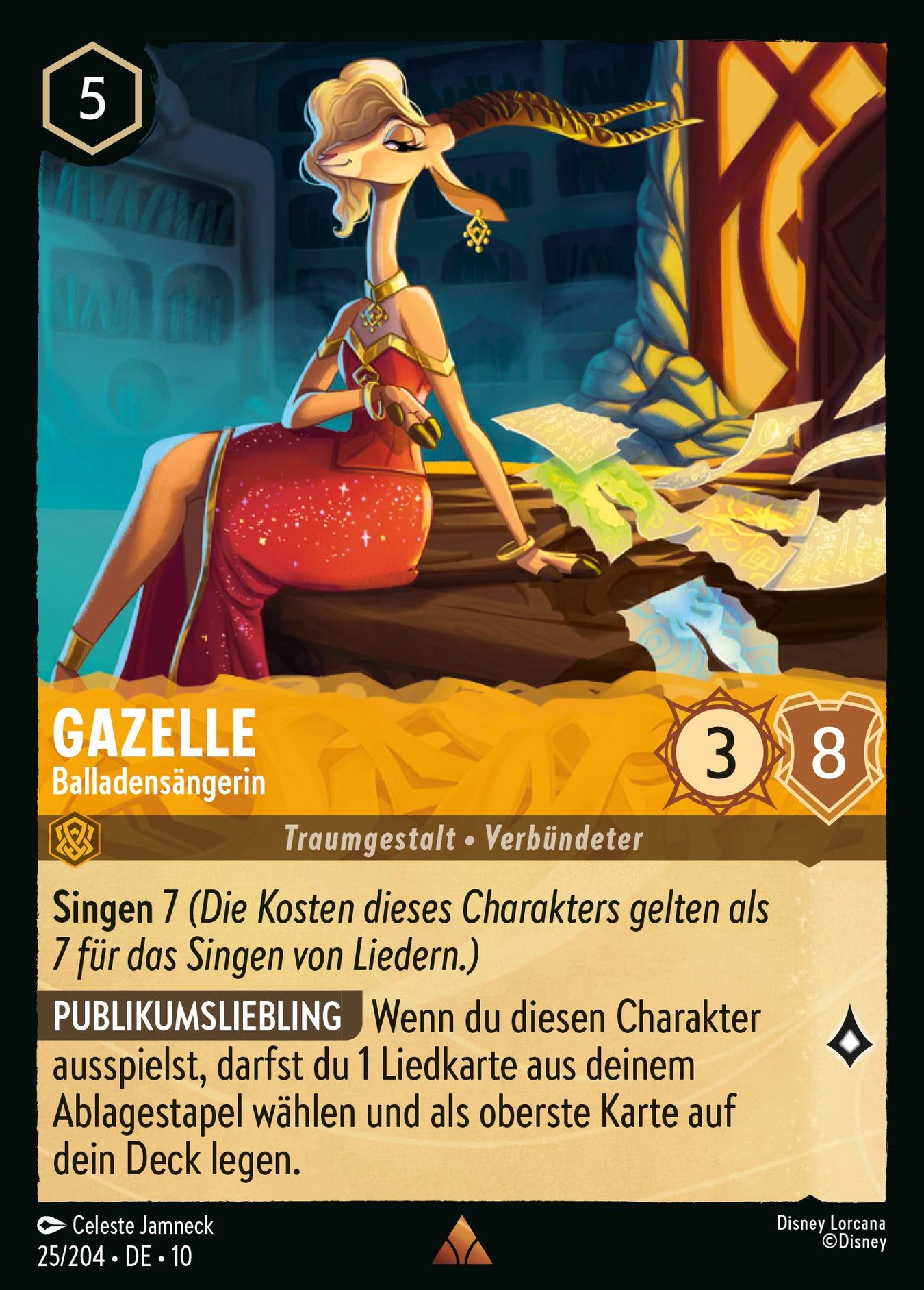 Alle Gazelle Charakterkarten in Disney Lorcana