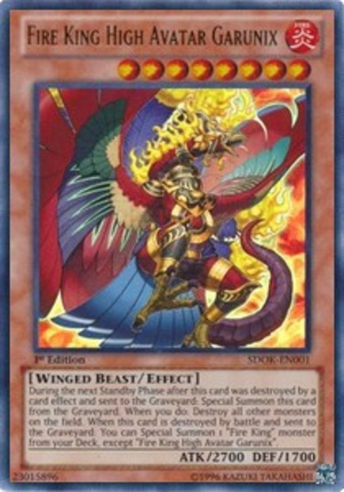 Fire King High Avatar Garunix SDOK-EN001 Ultra Rare Englisch