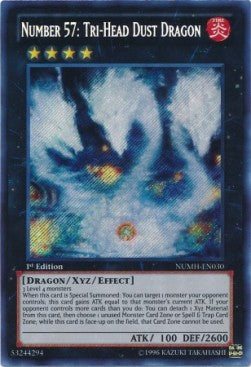 Number 57: Tri-Head Dust Dragon NUMH-EN030 Secret Rare Englisch