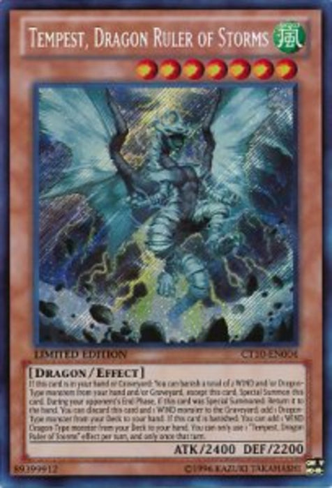 Tempest, Dragon Ruler of Storms CT10-EN004 Secret Rare Englisch