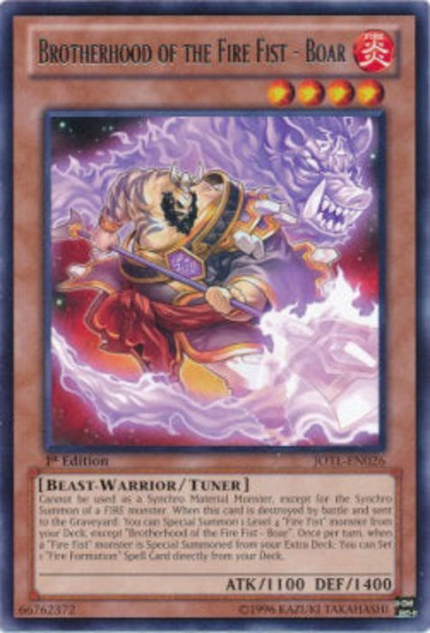 Brotherhood of the Fire Fist - Boar JOTL-IT026 Rare Italienisch