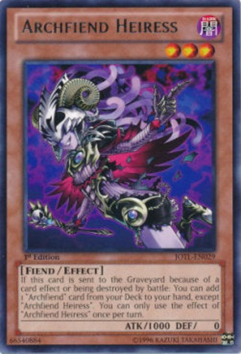 Archfiend Heiress JOTL-EN029 Rare Englisch