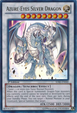 Azure-Eyes Silver Dragon (V.1) SDBE-EN040 Ultra Rare Englisch