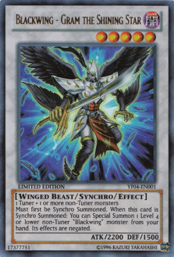 Blackwing - Gram the Shining Star YF0X-EN04-001 Ultra Rare Englisch