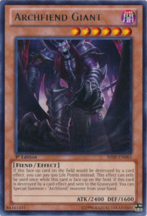 Archfiend Giant SHSP-EN083 Rare Englisch