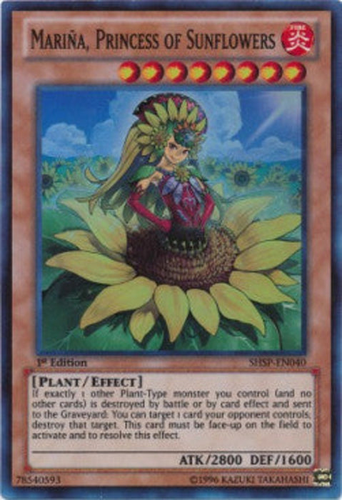 Mariña, Princess of Sunflowers SHSP-EN040 Super Rare Englisch