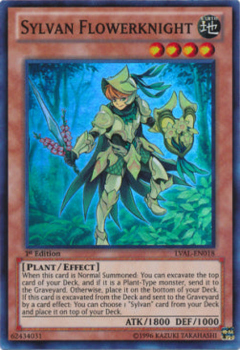 Sylvan Flowerknight LVAL-EN018 Super Rare Englisch