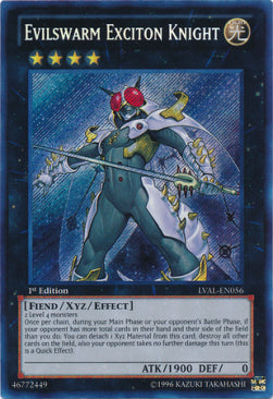 Evilswarm Exciton Knight LVAL-EN056 Secret Rare Englisch