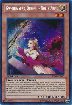 Gwenhwyfar, Queen of Noble Arms LVAL-EN086 Secret Rare Englisch