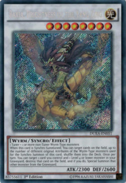 Baxia, Brightness of the Yang Zing (V.1) DUEA-EN051 Secret Rare Englisch