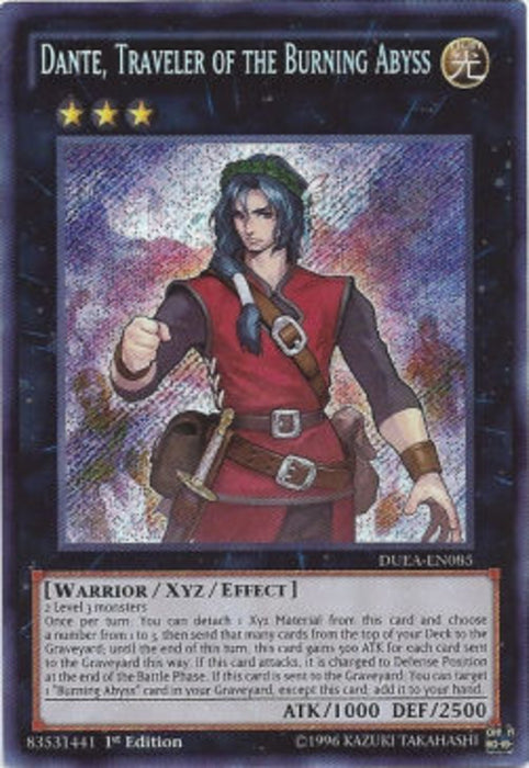Dante, Traveler of the Burning Abyss DUEA-EN085 Secret Rare Amerikanisch