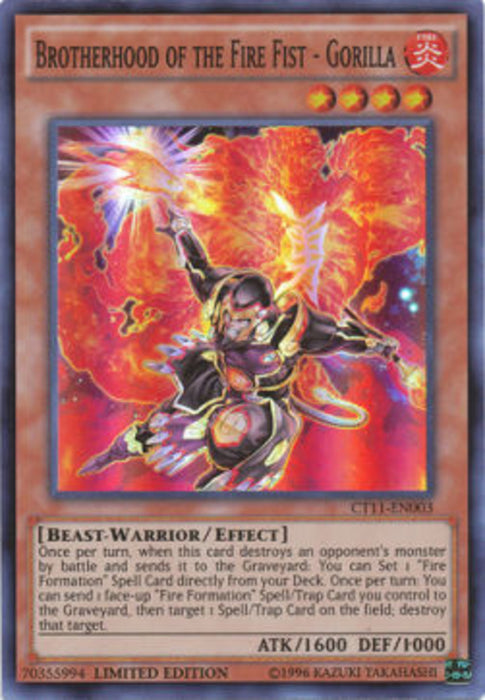 Brotherhood of the Fire Fist - Gorilla CT11-EN003 Super Rare Englisch