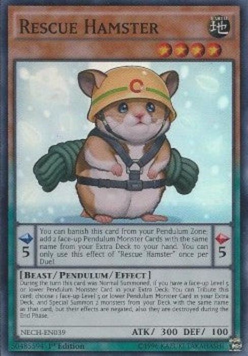 Rescue Hamster (V.1) NECH-EN039 Super Rare Amerikanisch
