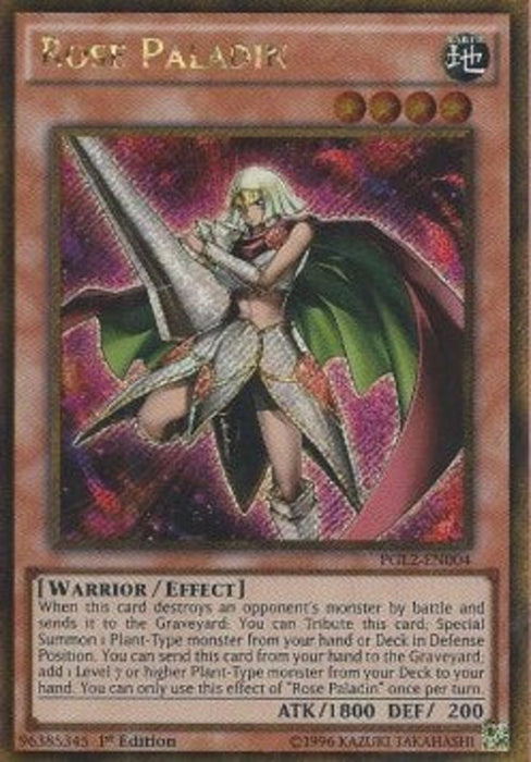 Rose Paladin PGL2-EN004 Gold Secret Rare Englisch