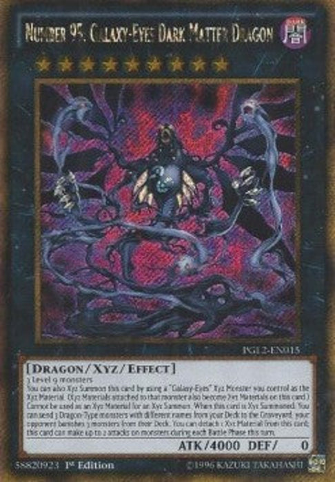 Number 95: Galaxy-Eyes Dark Matter Dragon PGL2-EN015 Gold Secret Rare Englisch