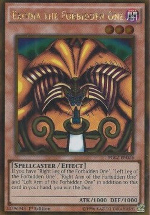 Exodia the Forbidden One PGL2-EN026 Gold Rare Englisch