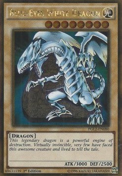 Blue-Eyes White Dragon PGL2-EN080 Gold Rare Englisch