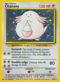 Chansey BS-3 Holo Rare Portugiesisch