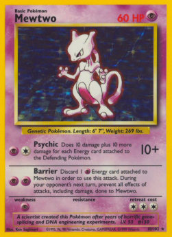Mewtwo BS-10 Holo Rare Französisch