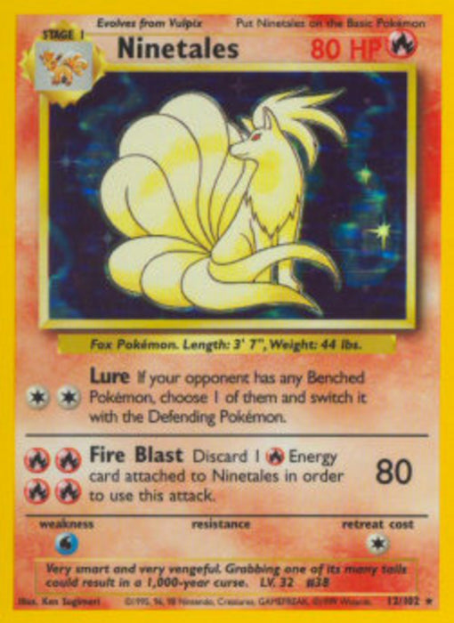 Ninetales BS-12 Holo Rare Englisch