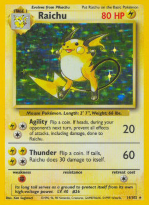 Raichu BS-14 Holo Rare Englisch