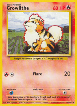 Growlithe BS-28 Uncommon Englisch