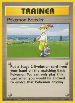 Pokémon Breeder BS-76 Rare Englisch