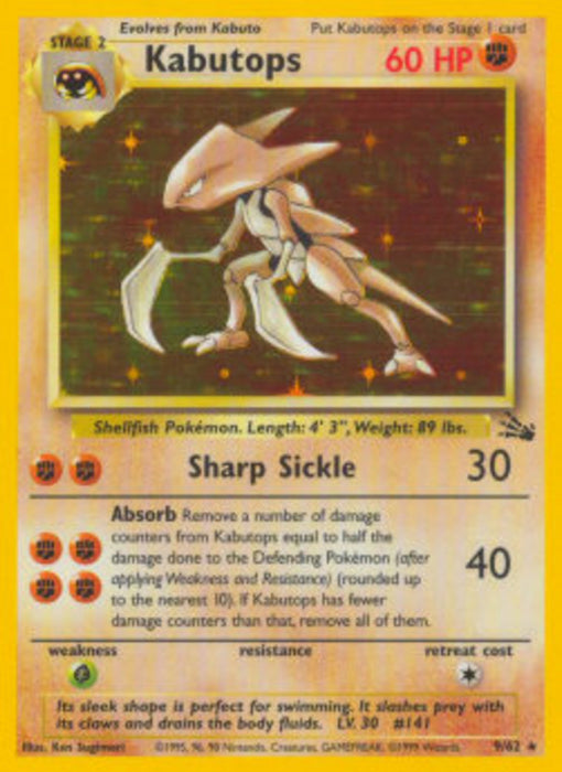 Kabutops FO-9 Holo Rare Englisch