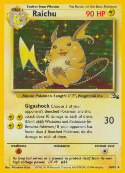 Raichu FO-14 Holo Rare Deutsch