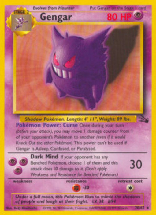 Gengar FO-20 Rare Englisch