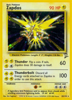 Zapdos B2-20 Holo Rare Englisch