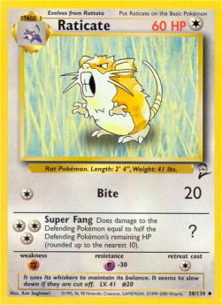 Raticate B2-58 Uncommon Englisch