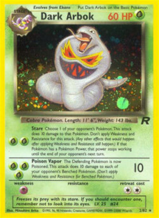 Dunkles Arbok TR-2 Holo Rare Deutsch